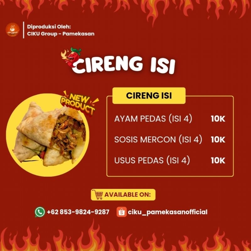 

Cireng Isi (Isi 4) | CIKU GROUP Pamekasan