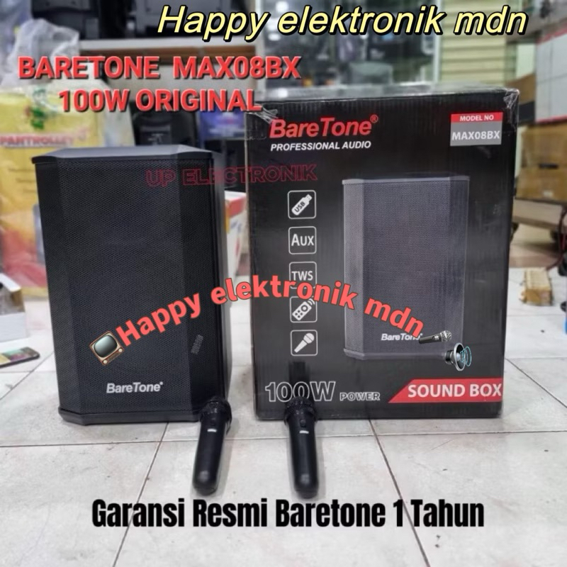 Baretone Speaker 8 inch Speaker Portable Baretone Max 08 BX / Baretone MAX 08BX / Baretone MAX08BX B