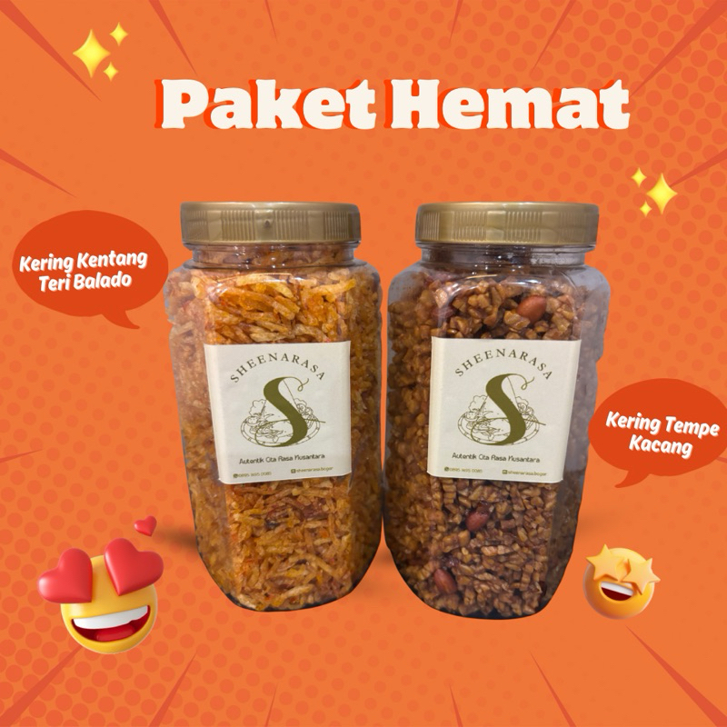 

Paket Hemat Kering Kentang dan Kering Tempe Sheenarasa