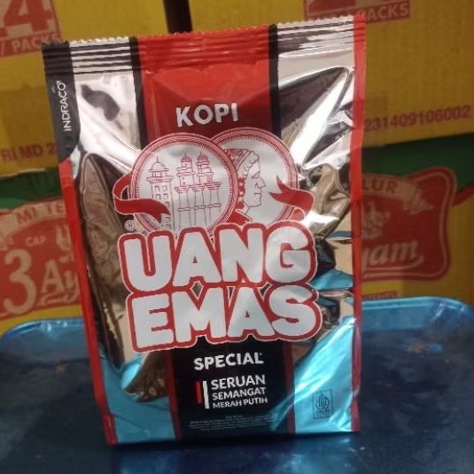 

KOPI BUBUK ASLI/KOPI HITAM MEREK UANG EMAS 350g