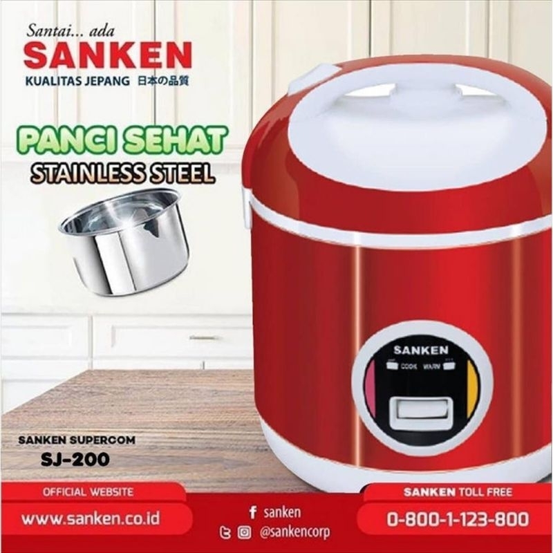 Sanken Rice Cooker Sj-200 1 liter