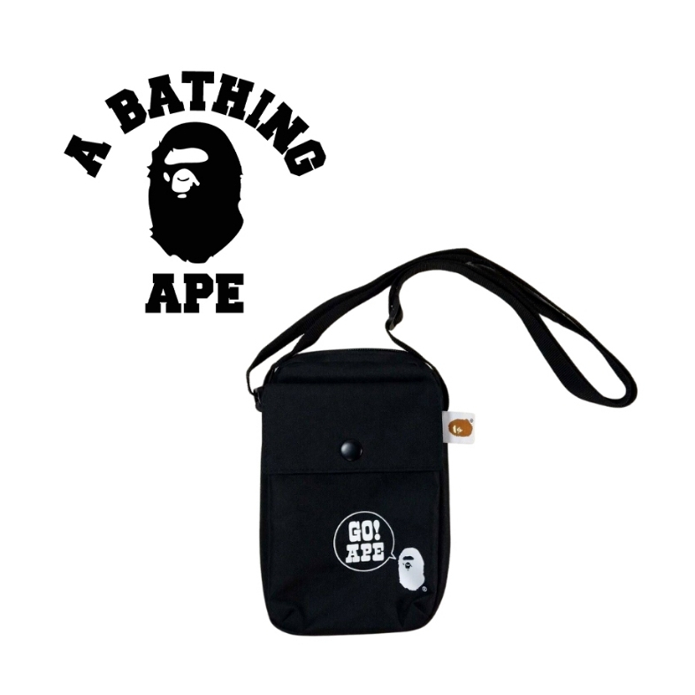 Tas Selempang BAPE GO APE Phone Pouch – Crossbody Bag Unisex / Tas Kecil HP / ABC CAMO Lining