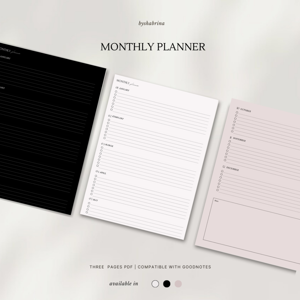 

Monthly Planner - One Page Printable