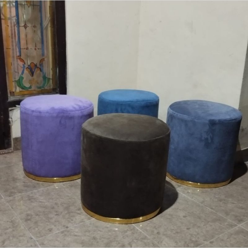 sofa stool round gold_sofa teras_sofa empuk_sofa bulat emas_kursi teras_kursi kafe