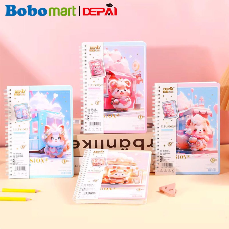 

BOBOMART Notebook Spiral A5 70 Lembar Motif Panda Lucu DP2470 | Buku Catatan Fancy Anak & Dewasa