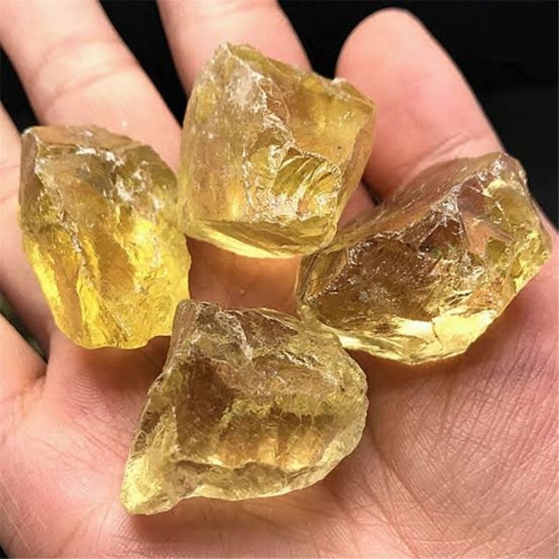 500g Citrine Super Clear Quartz Bahan Cincin Dan Koleksi