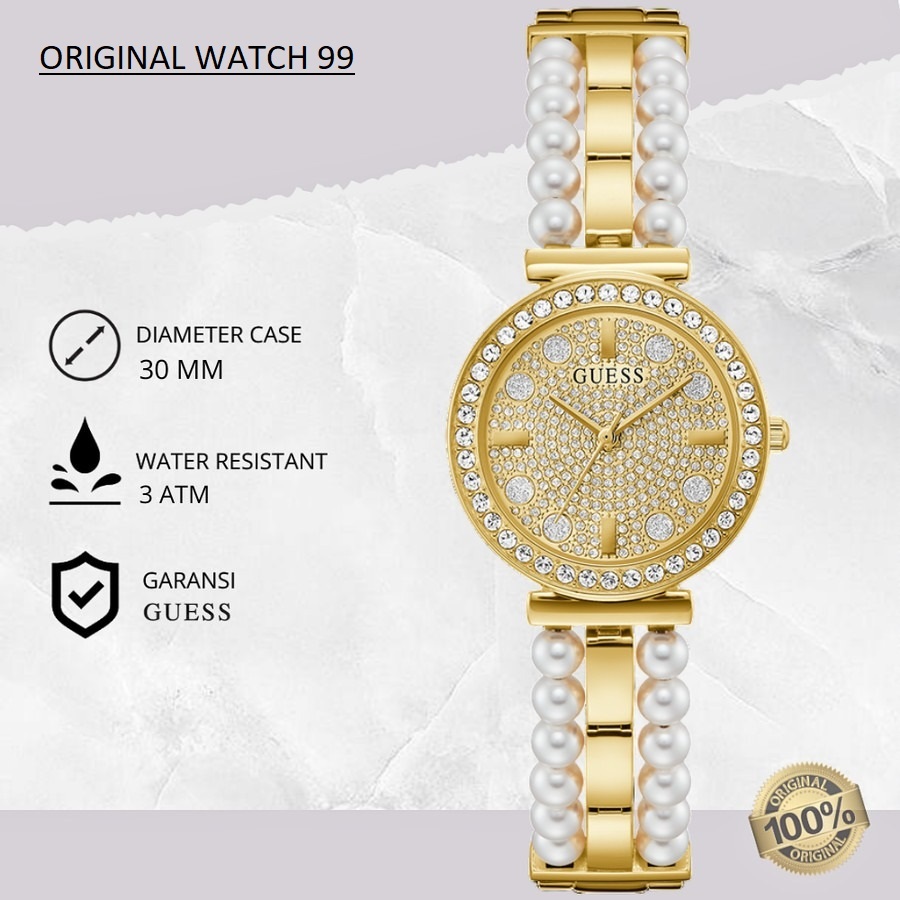 100% ORIGINAL Jam Tangan Wanita Guess GW0531L2  Jam Tangan Original - Stainless Steel & Rantai