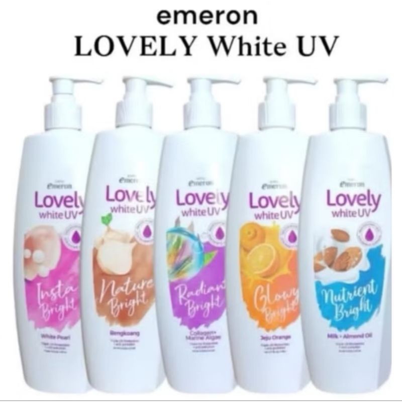 EMERON Lovely White UV BPOM ORIGINAL / Whitening Lotion Pemutih Badan - Hand Body Lotion - Hand & Bo