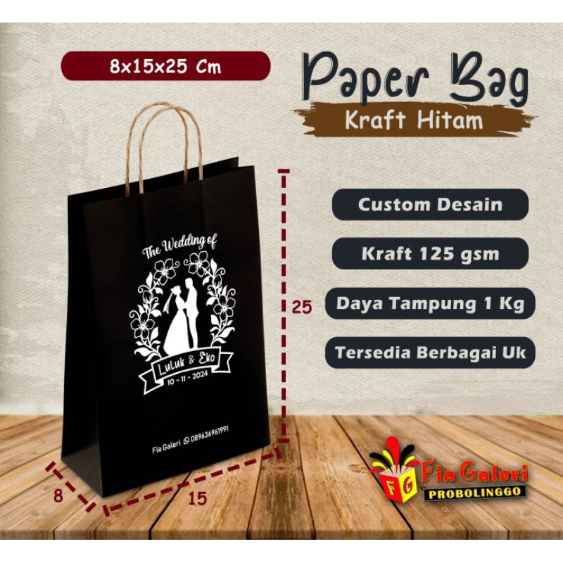 

Paper Bag Sablon / Tas Kertas Sablon / Tas Souvenir Sablon / Tas Ukuran 8x15x25 Cm
