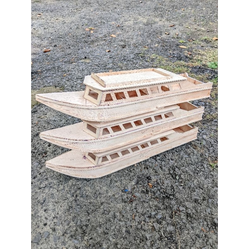 miniatur bodi boat rc polosan belom di cat