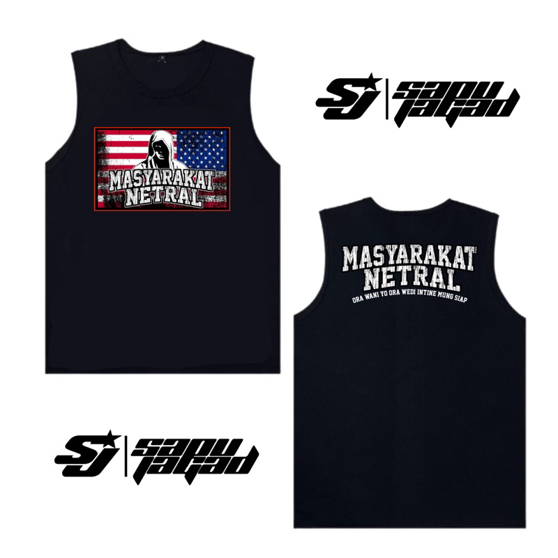 Singlet Masyarakat Netral Ora Wani Yo Ora Wedi Free Stiker