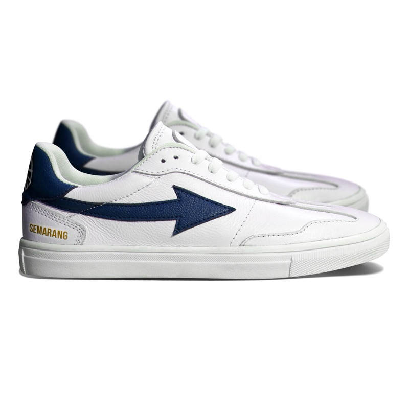 Sepatu Elrize Semarang - Casual Ultras Series Supporter Putih Biru Leather Samba Spezial City Series
