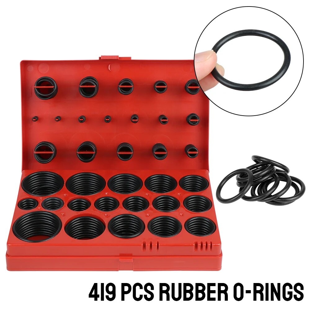 MURAH 419PCS Universal Karet Rubber O Ring Seal Tightening Karet Ruber Tebal Seal Kit Set Rubber Kar