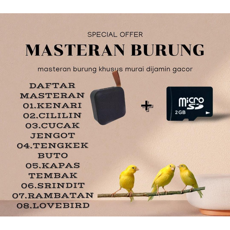 MEMORI MASTERAN BURUNG KHUSUS MURAI