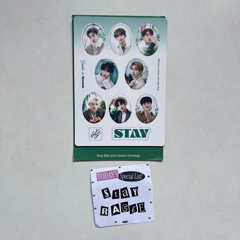 stray kids season greetings 2022 sg22 sharing polaroid pola pc photocard magnet bangchan leeknow cha