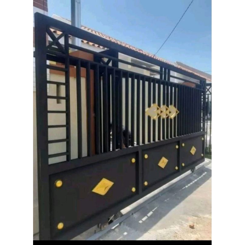 pagar minimalis modern pintu pagar besi minimalis