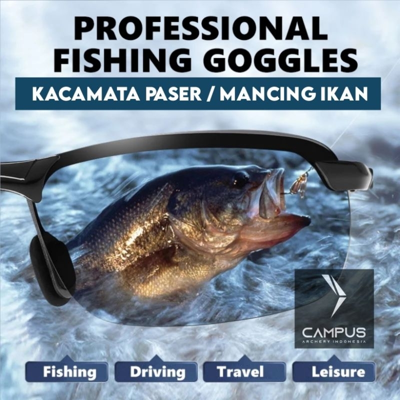 PROMO Kacamata Mancing Tembus Air / Kacamata Photochromic Polarized Pria Sporty