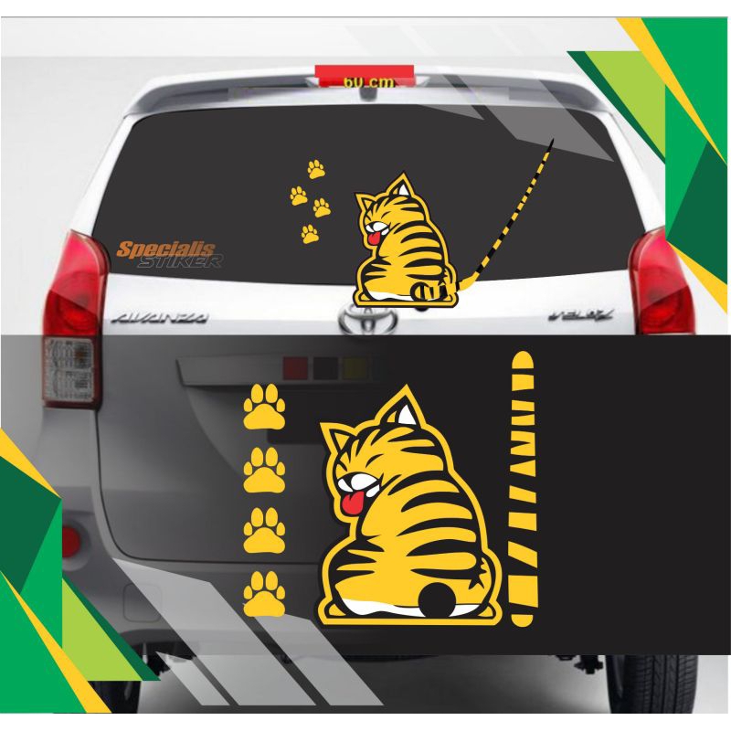 Stiker Kucing Kaca Belakang Mobil