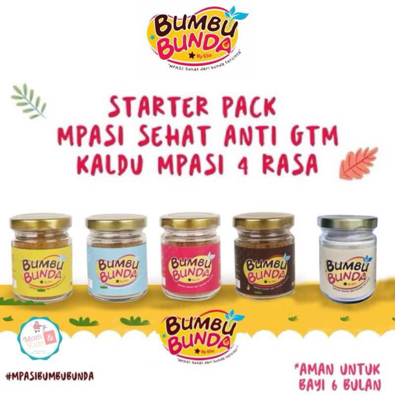 BUMBU BUNDA By Elia Kaldu Bubuk MPASI Bayi Non MSG 50GR | Kaldu MPASI Sehat