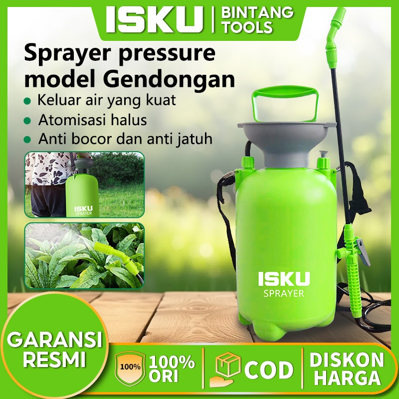 Isku Sprayer Tanaman 5L Sprayer Semprot Sprayer Elektrik 5 Liter Pressure Sprayer Alat Kebun Multifu