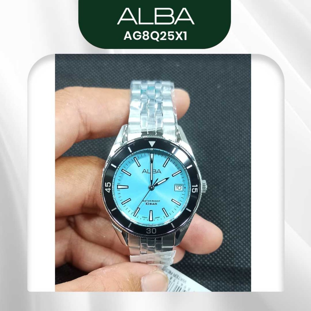 Jam Tangan Wanita Alba AG8Q25X1 Blue Dial Original