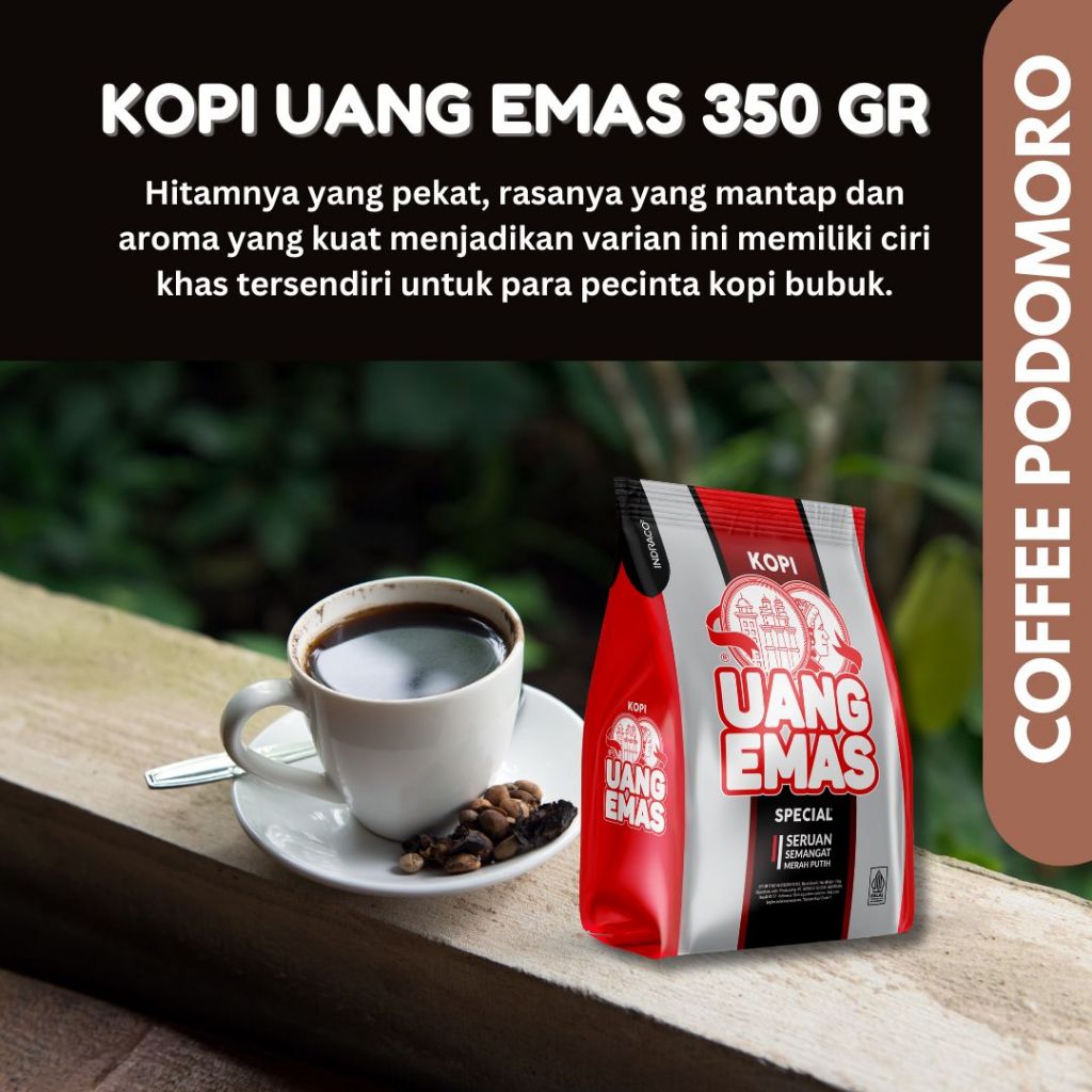 

Kopi Uang Mas Spesial Kemasan 350 GR - Kopi Bubuk Hitam-