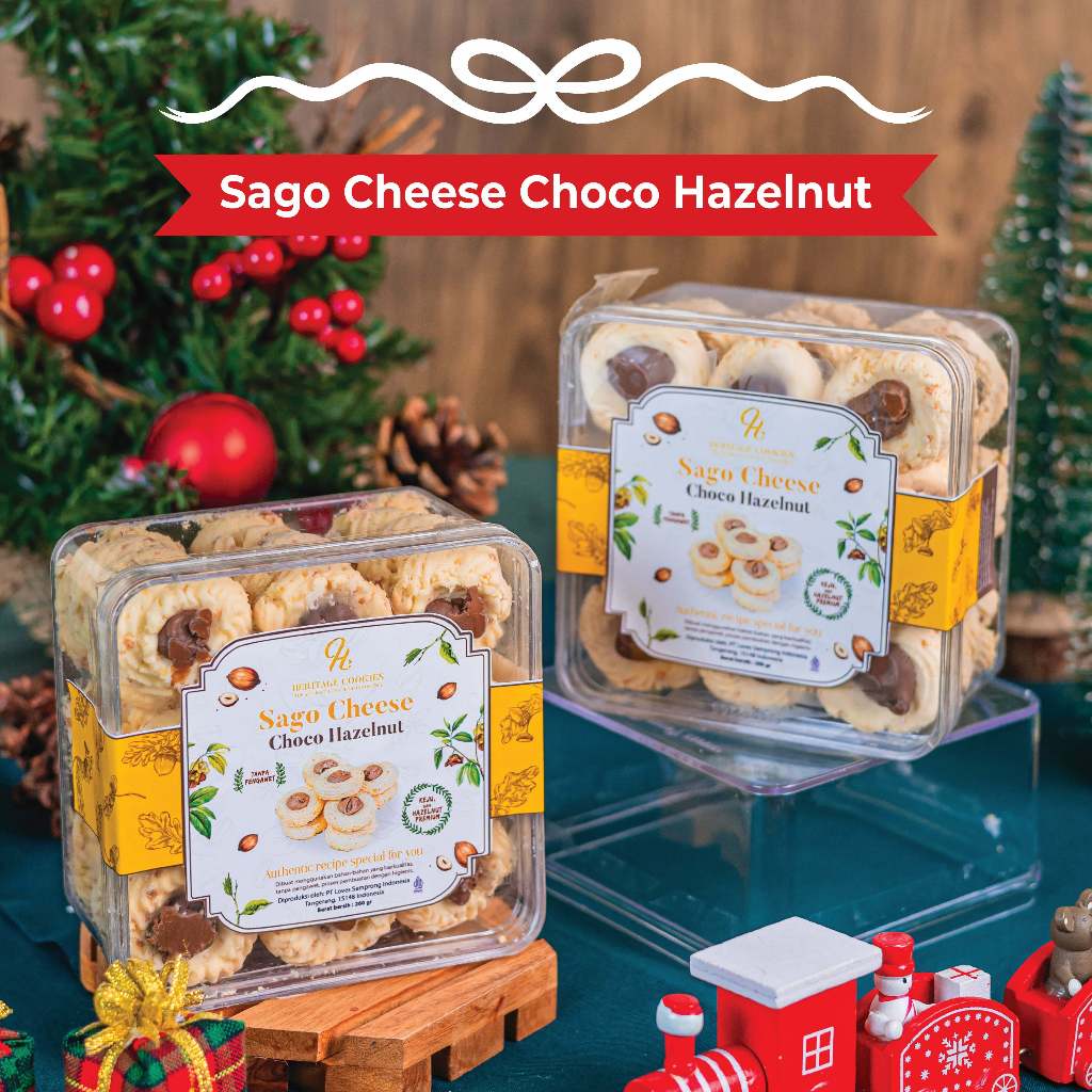 

Heritage Cookies The Authentic Taste Of Indonesia - Sago Cheese Choco Hazelnut Cookies