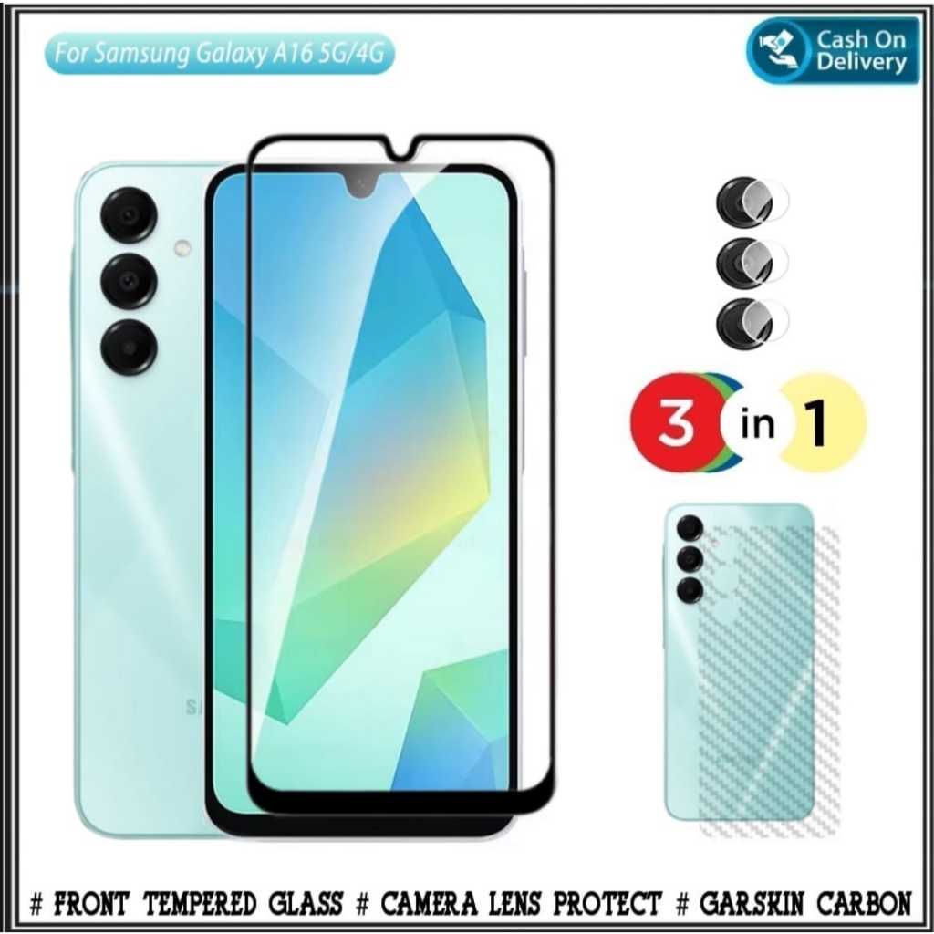PAKET Tempered Samsung A16 4G 5G M15 5G A15 4G 5G A14 4G 5G M14 4G 5G Tempered Glass Full Layar Depa