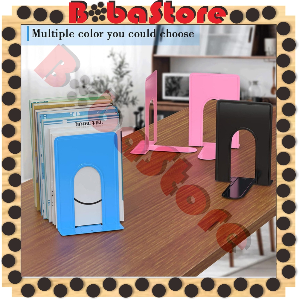 

⭐Bobastore⭐ Pembatas Buku Besi / Book Stand / Book Holder / Penyangga Buku Besi / Book End Combo / Metal Bookends R1232