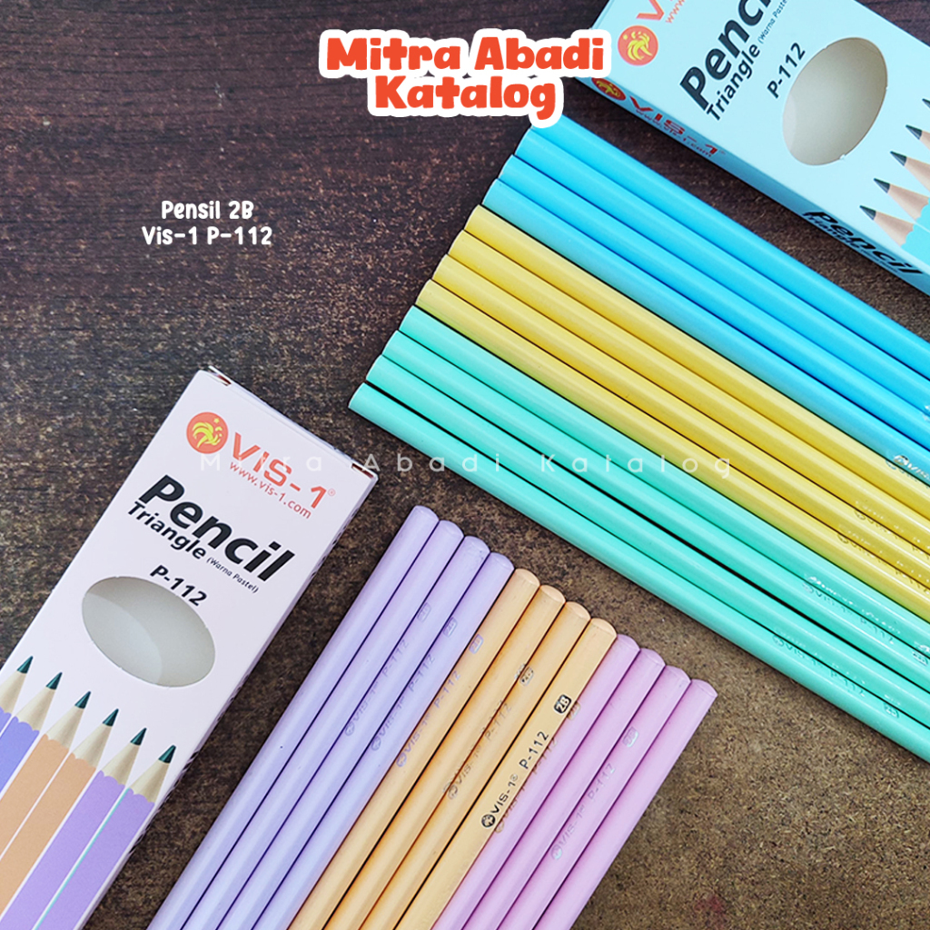 

(12 PCS) PENSIL 2B VIS-1 P-112 / 1 pack pak vis1 p112 pencil pena original menulis graphite menggambar sket sketch anak alat tulis sekolah kuliah atk kantor stationery murah / mitra abadi katalog jogja