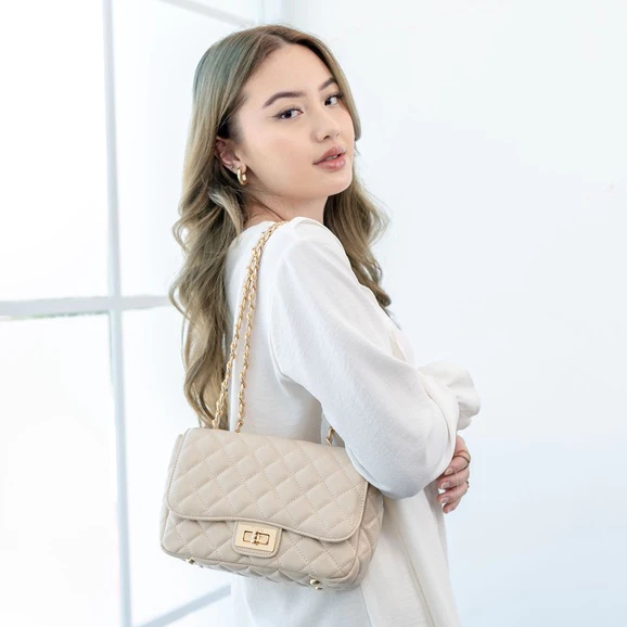 Sling Bag Flicka V 2 SMALL IVORY Tas Bahu Selempang Wanita Preloved