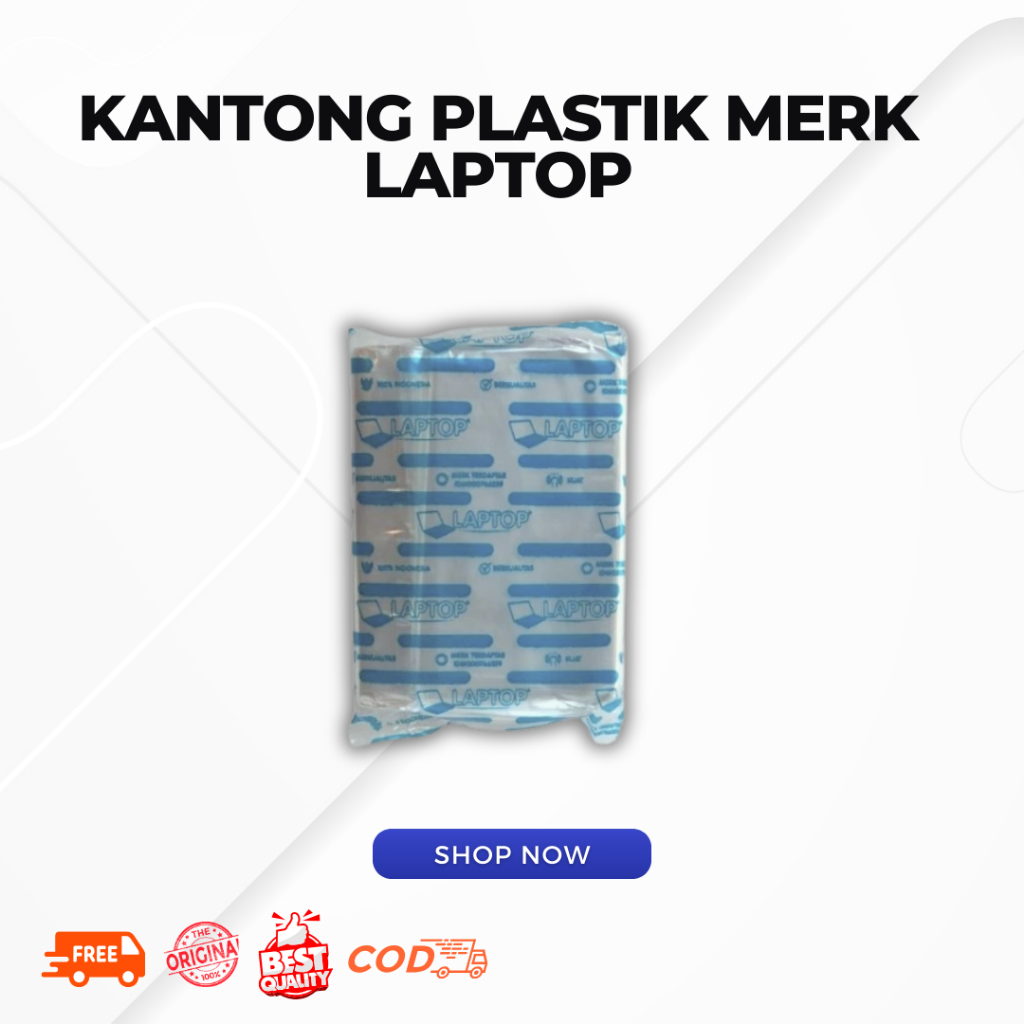 Kantong plastik merk laptop/ Kantong plastik bening/Kantong plastik kiloan