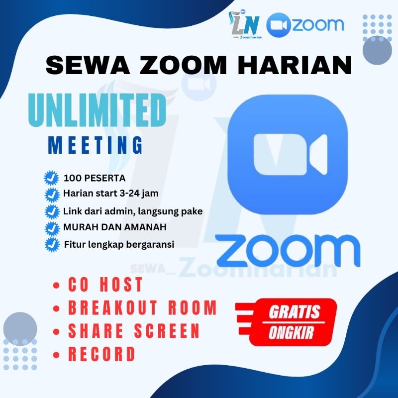 SEWA ZOOM HARIAN 100 PESERTA