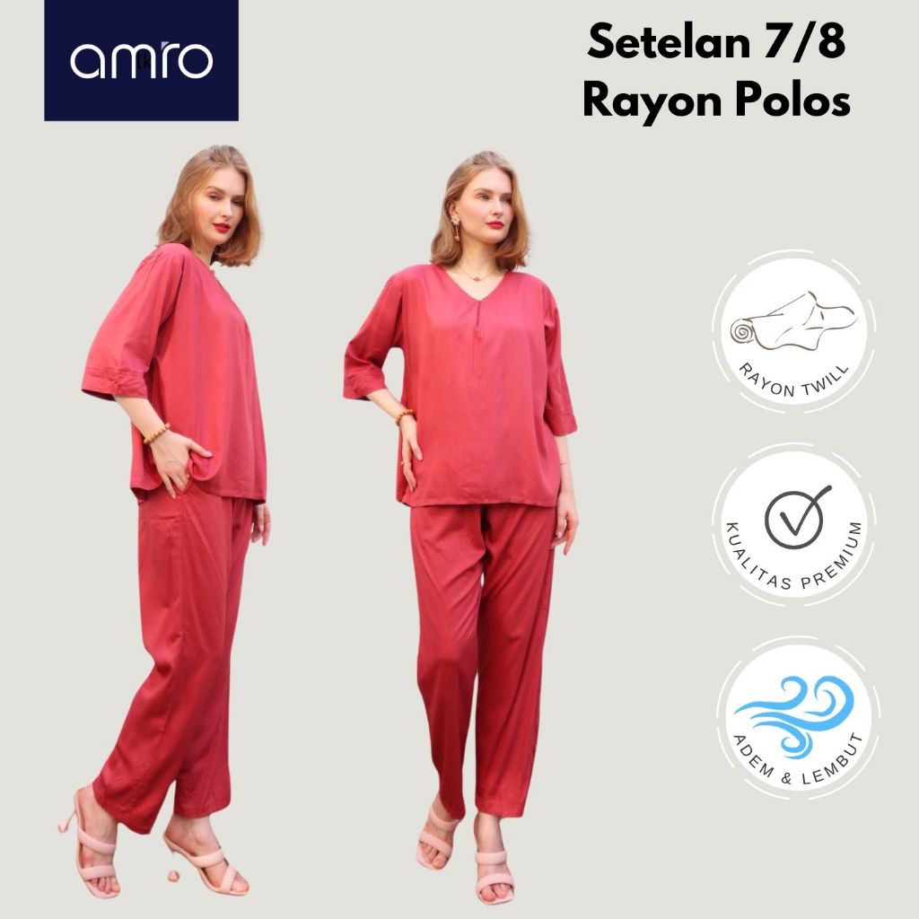 AMRO SLEEPWEAR - ZASKIA ONE SET - DAILY SET RAYON TWILL - CP V LIPAT TWILL - SCP-159