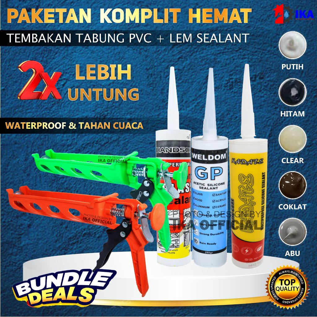 

ucl_gramari - paket tembakan lem + lem kaca botol / gun lem silikon dextone glass upvc