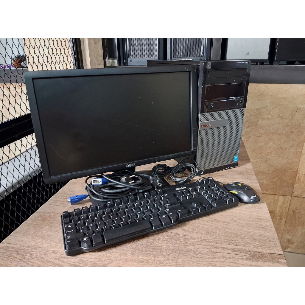 1set PC Dell intel i3 monitor 19inch BUILT UP 1TB