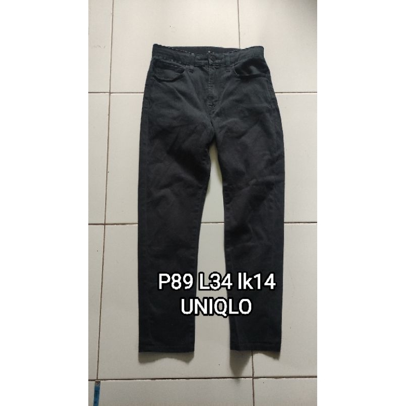 celana uniqlo hitam xs