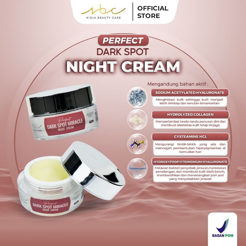 nbc night cream super glowing dark spot krim malam dark spot lebih cepat memutihkan ndia beauty care