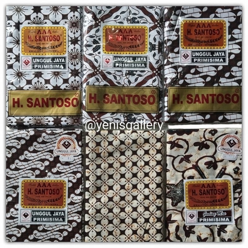 Kain Batik Putih Paket Hemat, Kain Jarik Batik H Santoso Putih, Kain Batik Putih, Kain Baju Batik