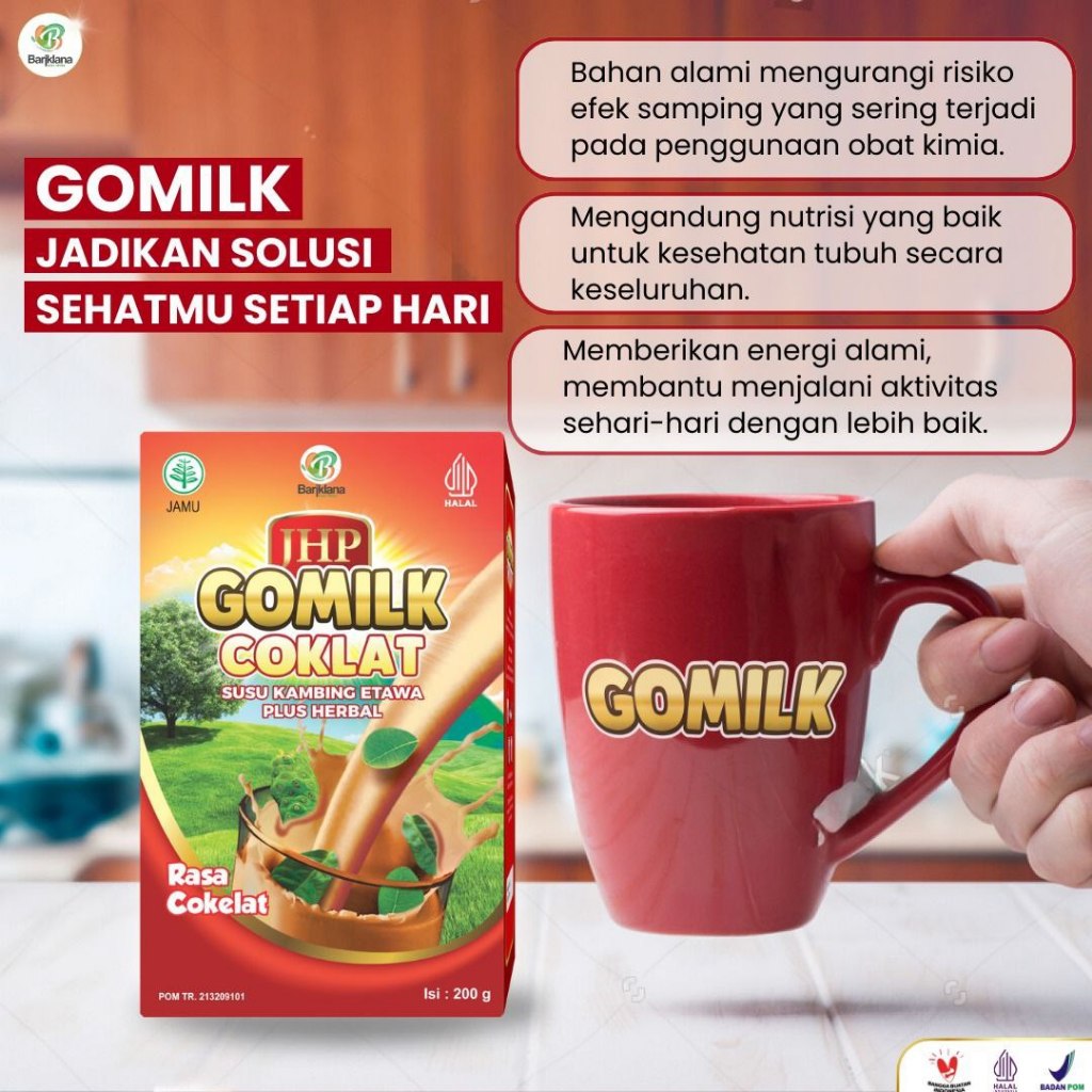 

Gomilk 200GR Herbaku Susu Kambing Etawa Plus Herbal