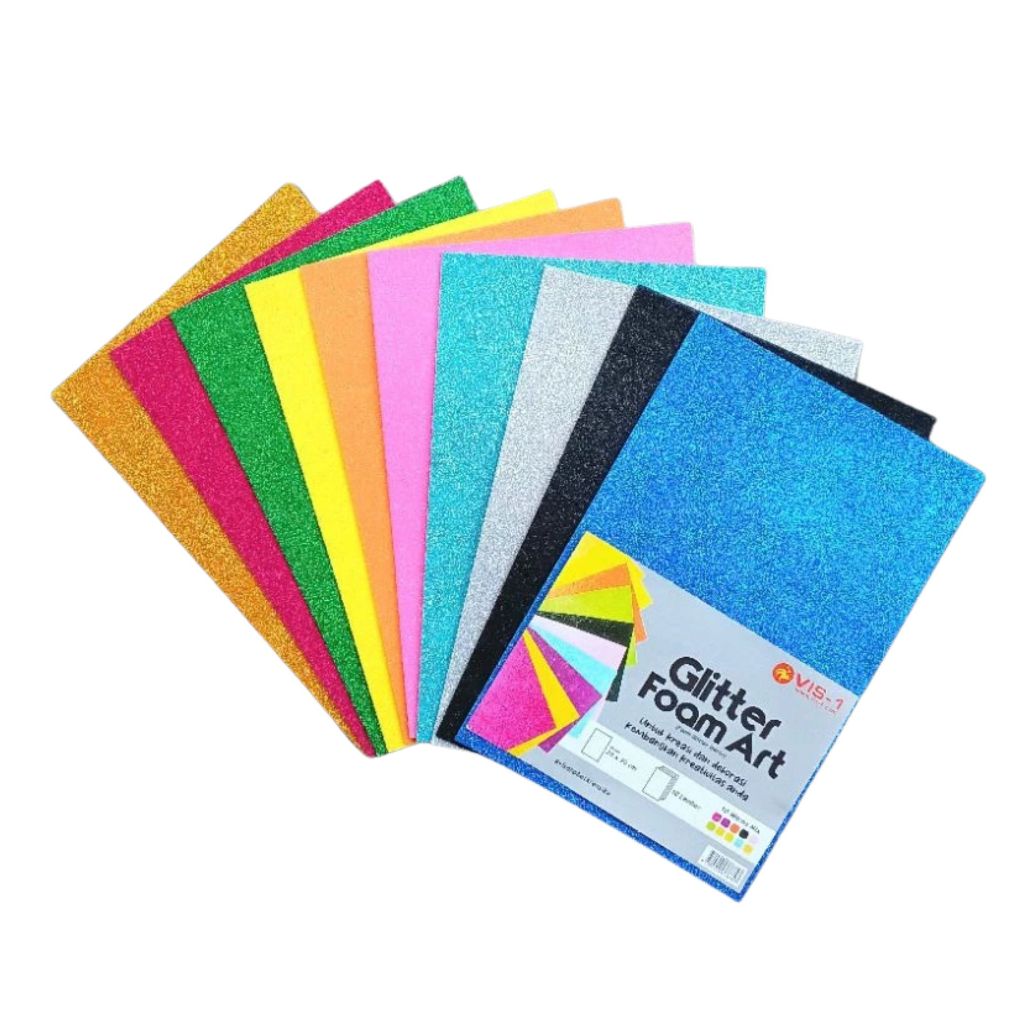 

1 Pak / 10 Lbr VIS-1 Glitter Eva Foam Art 20 x 30 cm