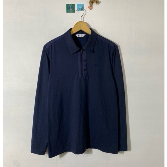 POLO LONGSLEEVE FIL4 NAVY SECOND