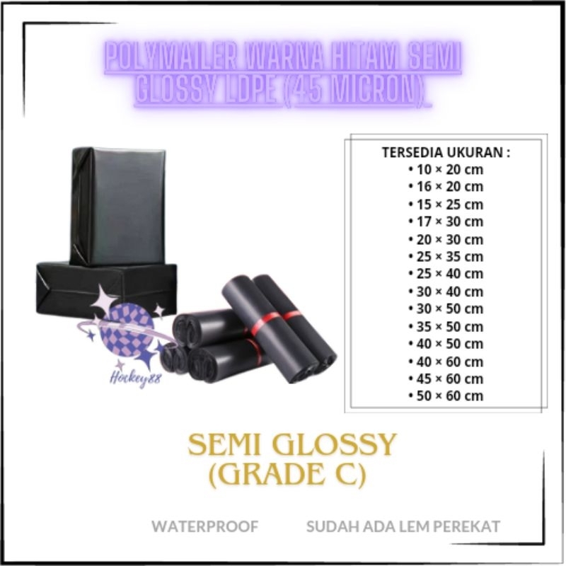 

[ HOCKEY ] POLYMAILER PLASTIK PACKING SEMI GLOSSY GRADE C LDPE (45 MICRON)
