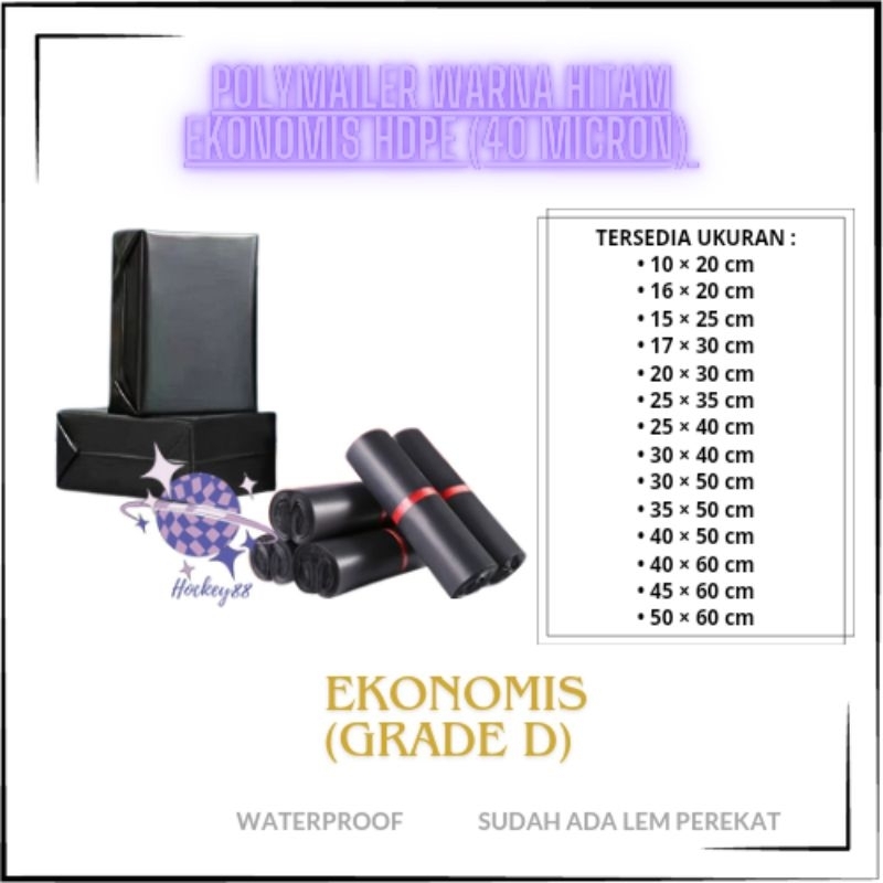 

[ HOCKEY ] POLYMAILER ONLINE WATERPROOF EKONOMIS HDPE (40 MICRON) GRADE D / PLASTIK PACKAGING POLYMAILER