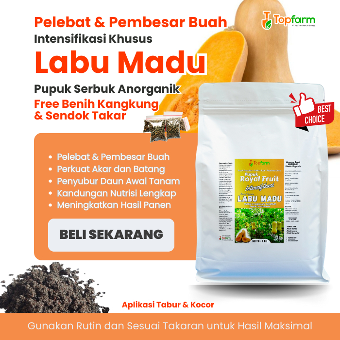 Pupuk Labu Madu Terbaik / Pupuk Booster Buah Labu Madu Agar Cepat Berbuah / Pupuk Serbuk Labu Madu