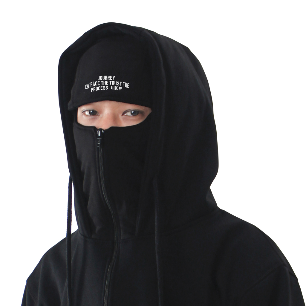 Troy Company Hoodie Zipper Balaclava Black Khafi - Hoodie Zipper Ninja Balaclava Hitam ZBH 2894