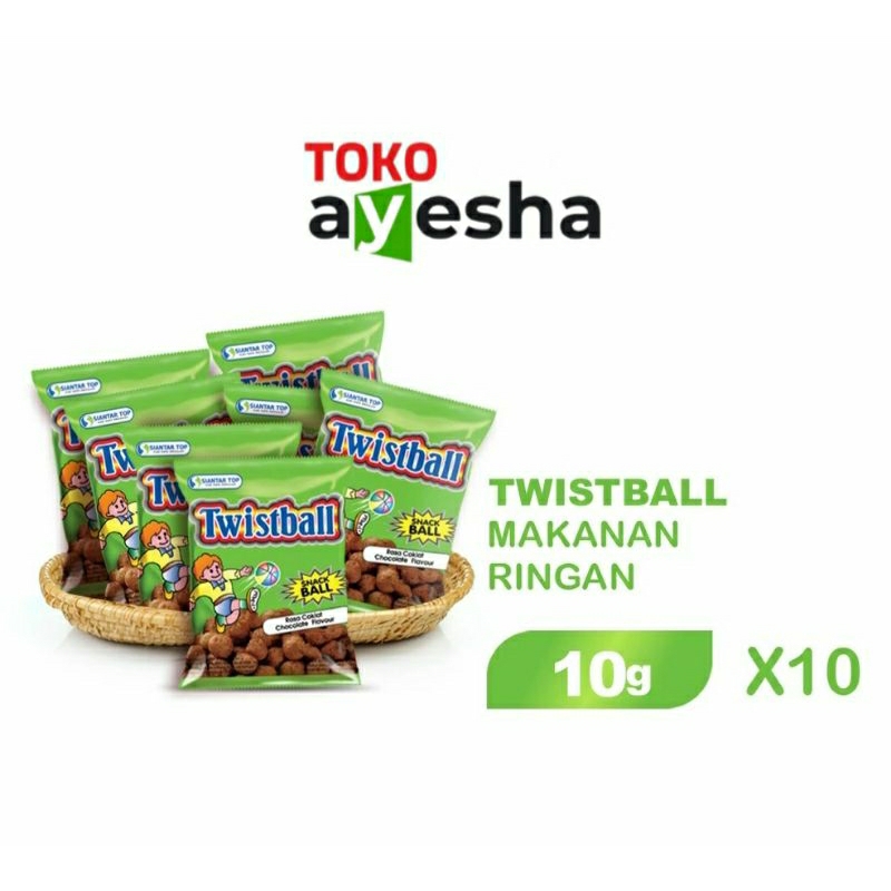 

Twistball Chocolate 10 gr - 1 Renceng isi 10 Bks