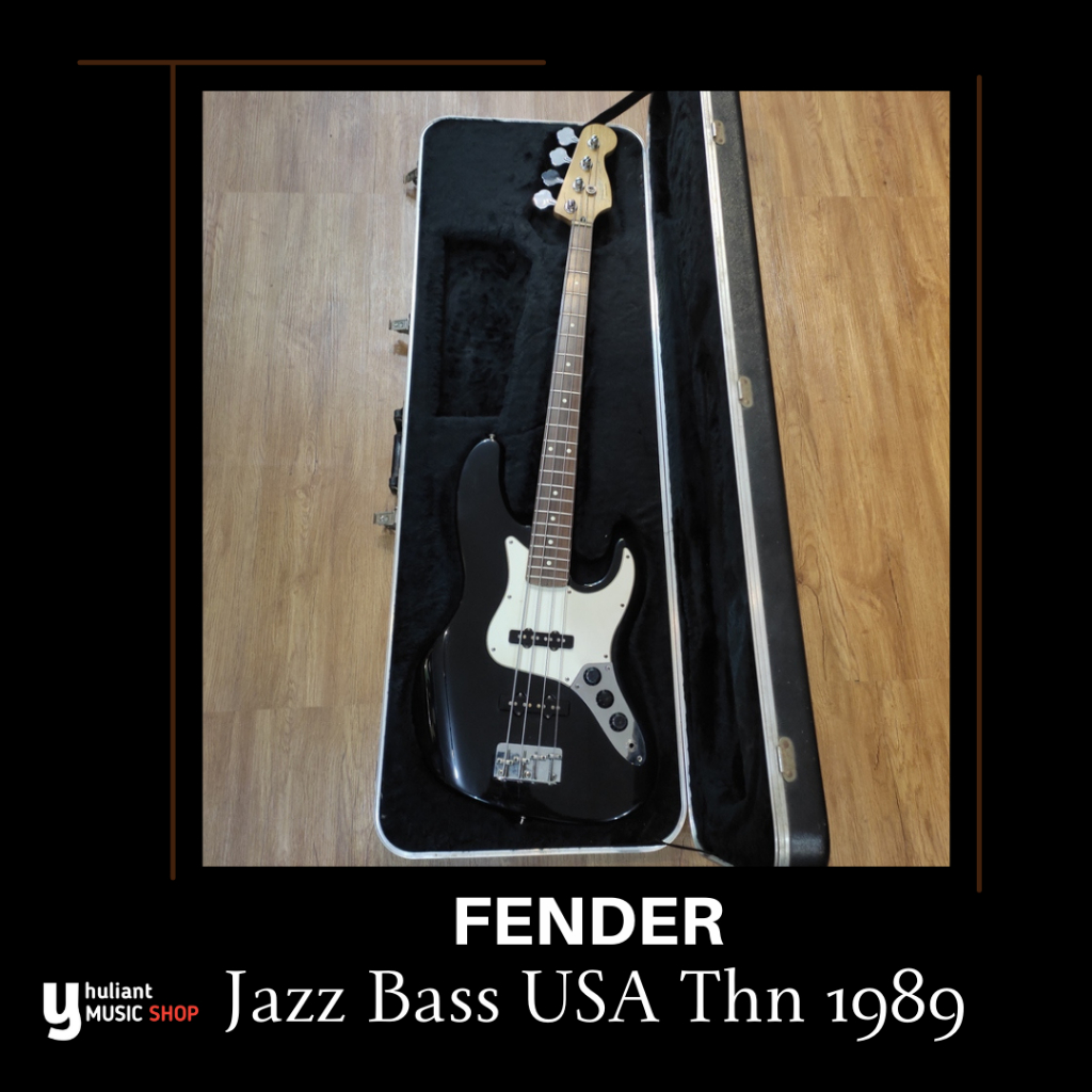 Fender jazz Bass American Standard Longhorn 1989 Black Second Good