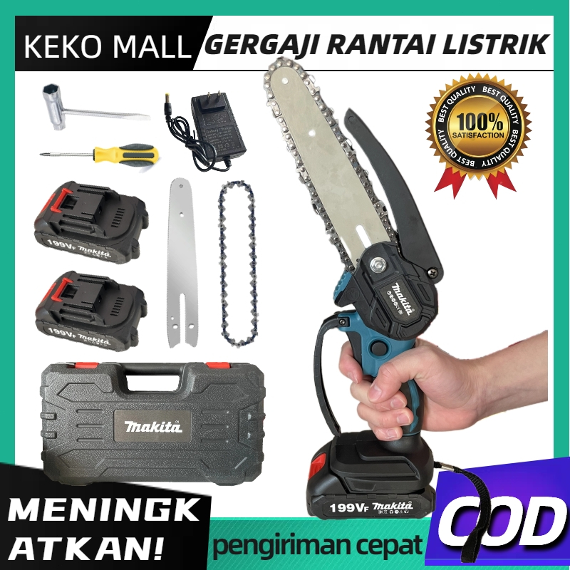 MAKITA  6 Inch gergaji listrik mini gergaji listrik tanpa kabel Gergaji listrik kecil rumah tangga/6