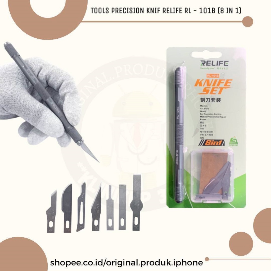 

TOOLS PRECISION 8 IN 1 KNIFE RELIFE RL - 101B ORIGINAL